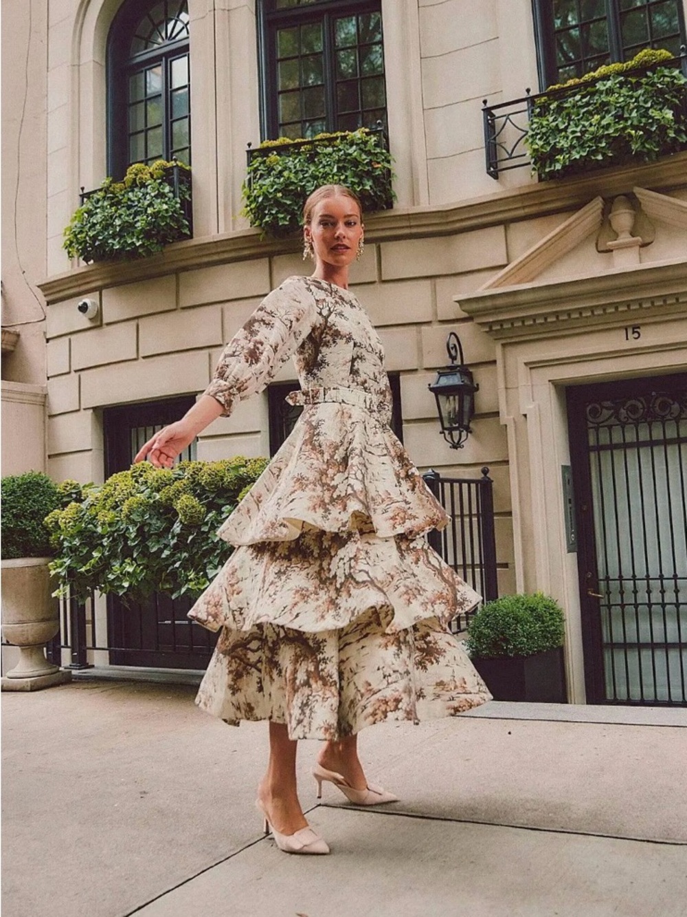 Read Mestiza New York Rhonda Convertible Linen-Blend Midi Dress 12 $695 No Belt